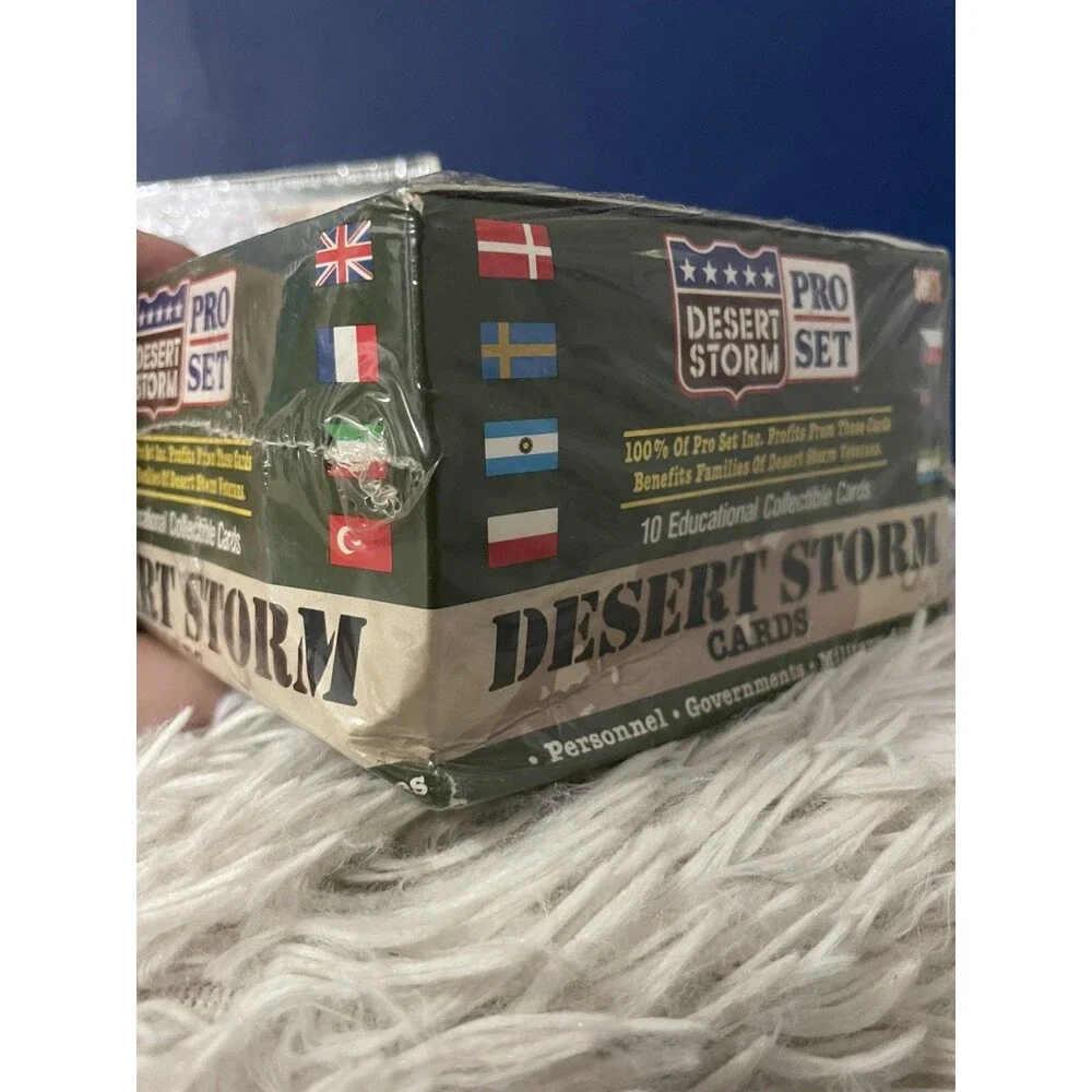 pro set desert storm trading card box military war history english A